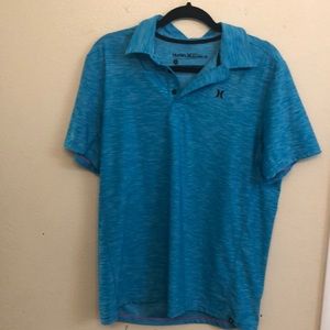 Hurley teal blue polo